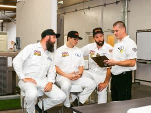 George Brazil HVAC techs in training.